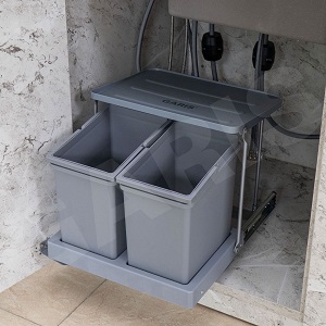 Thùng rác đôi 14L gắn cánh GARIS GW314